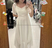 她芙（tafu）品牌女裝法式雪紡連衣裙女2025年夏季新款減齡氣質(zhì)修身顯瘦中長款 圖片色 S 曬單實(shí)拍圖