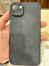 尚蘇 適用于 iPhone15Pro手機(jī)殼蘋果15pro保護(hù)套防摔iPhone鏡頭全包輕奢羊巴皮簡(jiǎn)約硅膠女男款皮套黑色 曬單實(shí)拍圖