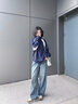 杉努牛仔褲子男夏季美式潮牌寬松直筒休閑褲男生高街春秋款潮流闊腿褲 G115復(fù)古藍(lán) XL 曬單實(shí)拍圖