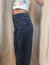 Levi's李維斯25年秋冬新款美式休閑女士BARREL高腰寬松錐形牛仔褲 中藍 24 (31) 曬單實拍圖