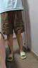 棉致美式高腰排扣工裝冰絲短褲女夏季薄款2025新款小個子寬松五分褲 紫色【D53高品質(zhì)18】 XL 120-140斤 曬單實拍圖
