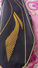 李寧（LI-NING）羽毛球包男女單肩背包 2支裝拍包 黑金 曬單實(shí)拍圖