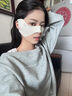 GOLOVEJOY防曬面罩女夏季防紫外線遮陽口罩臉基尼半臉透氣冰絲跑步蝴蝶掛耳 A款 暖米杏[遮顴骨防曬斑] 曬單實拍圖