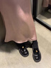 QIPUSEN品牌樂(lè)福鞋女厚底真皮透氣皮鞋女2025秋季新品女鞋復(fù)古百搭鞋子女 黑色 34 曬單實(shí)拍圖