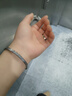 愛朵鉆【七夕禮物】 鉑金手鐲女精品pt950白金閃亮雙沙車花軌跡寬面正圓 內(nèi)徑62mm 重25.76g 寬約6.0mm 曬單實(shí)拍圖