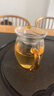綠昌明玻璃公道杯帶茶漏三件套大號(hào)茶濾分茶器加厚耐熱玻璃茶濾茶具套裝 茶濾 + 金色手柄公道杯350ml 曬單實(shí)拍圖