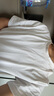CLOR純色重磅短袖T恤男士夏季休閑上衣女薄款寬松打底衫CT01白色L 曬單實(shí)拍圖