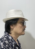 百帽王出口高檔亞麻禮帽男英倫紳士帽夏季遮陽帽草帽涼帽中老年老頭帽子 米色（100%純細麻） 中可調(diào)節(jié)(56-57)CM 曬單實拍圖