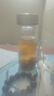 500ml雙層高硼硅耐高溫玻璃 透明耐熱防燙水杯帶蓋泡茶杯 銀色盛景鋼蓋千層特大杯 500ml 1只 曬單實拍圖