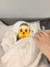 全棉時(shí)代 嬰兒浴巾 6層水洗紗布浴巾 純棉大毛巾被蓋禮盒裝 藍(lán)色115*115cm 曬單實(shí)拍圖