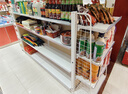 康浪鋼木超市貨架便利店展示架零食藥店食品展架單雙面展示柜 中島-總長253cm(弧形側(cè)板) 金橡木+白色立柱 曬單實(shí)拍圖