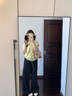 桂岐 多巴胺棉質(zhì)露肩純欲短袖T恤女2025新款夏慵懶風(fēng)寬松一字肩上衣 奶黃色 S （建議80-100斤） 曬單實(shí)拍圖