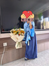 奧蒙威兒童古裝漢服國學(xué)服朗誦合唱表演男女中國風(fēng)服小學(xué)生演出服BY05 99-2藍色大袖 130 曬單實(shí)拍圖