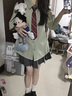 雪妃藍(lán)琪連衣裙夏季女裝2025新款一整套穿搭學(xué)院風(fēng)JK制服百褶短裙套裝衣服 上衣+百褶裙 M 曬單實(shí)拍圖