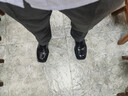 BESNOS意大利品牌英倫風(fēng)潮流商務(wù)正裝皮鞋男士真皮大方頭手工增高德比鞋 黑色 38 曬單實(shí)拍圖