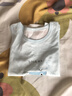嬰兒衣服夏季薄款坎袖上衣小月齡寶寶純棉a類吊帶新生兒貼身背心 【超值2件】純棉網(wǎng)眼藍(lán)色+白色 90 碼：1-2歲寶寶 曬單實拍圖