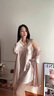 莫代爾新款真絲睡衣性感方便房事女春秋裸感女夏季薄款誘惑吊帶睡裙睡袍 SYG-2052蕾絲兩件套香檳色 M [95-105斤] 曬單實(shí)拍圖