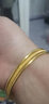 中國黃金（CHINA GOLD）黃金手鐲女三生三世金鐲子實心足金婚慶三金五金 情定三生丨福祿（約30.9g） 60圈口 曬單實拍圖