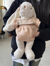 赟婭送小兔子玩偶女孩子朋友毛絨抱睡娃娃兒童陪伴公仔生日禮物玩偶 公主兔-淡粉格子裙【米白50CM】 曬單實(shí)拍圖
