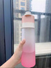 膳魔師噴霧水杯夏日運動水杯男生可以噴水的杯子學生兒童上學專用水壺 Tritan材質(zhì)櫻花粉650ML 曬單實拍圖