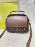 老人頭女士包包女包情人節手提包單肩斜挎包媽媽包輕奢女生女友生日禮物 咖色 曬單實(shí)拍圖
