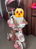 貝趣兒童三輪車(chē)1-3歲腳踏車(chē)寶寶遛娃神器嬰兒推車(chē)溜溜車(chē)三合一手推車(chē) 【安全護(hù)欄+靠背推桿+遮陽(yáng)棚】 粉 推騎兩用0-6歲溜娃小孩自行車(chē) 曬單實(shí)拍圖