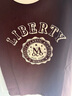 MO&Co.短袖T恤秋美式撞邊斑駁印花短款正肩紅棕MBD3TEE013 紅棕色 M 曬單實拍圖