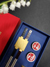ECLATI高端家用筷子禮品定制企業(yè)商務(wù)高檔結(jié)婚禮物999足銀紅木筷 年年有余 紫檀&酸枝+2筷架+2杯 曬單實拍圖