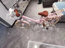 鳳凰青少年兒童折疊自行車男女孩6-8-10-12歲學(xué)生中大童復(fù)古腳踏單車 20寸 公主粉米胎學(xué)生車折疊一體輪 曬單實(shí)拍圖