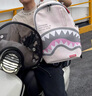 SPRAYGROUNDSprayGround鯊魚嘴雙肩包情侶款蘇新皓同款潮流小眾ins學(xué)生書包 淺粉白 曬單實(shí)拍圖