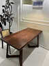 家意胡桃木茶桌椅組合實(shí)木書(shū)桌客廳茶臺輕奢現代辦公桌家用原木大板桌 松木單桌：160*80*高75厚4.5cm 曬單實(shí)拍圖