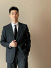 花花公子西服套裝男士商務(wù)修身西裝職業(yè)正裝小西服新郎伴郎結(jié)婚禮服三件套 黑色雙扣西服+西褲+襯衫+大禮包 2XL 【130-145斤】 曬單實拍圖