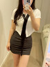 蒲戀情趣內(nèi)衣性感睡衣秘書女制服誘惑緊身純欲包臀裙開檔戰(zhàn)袍免脫套裝 均碼【上衣+短裙+領(lǐng)帶+T褲】 隱私發(fā)貨 曬單實拍圖