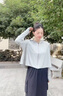 COZOK防曬衣服衫女連帽披肩黑膠帽檐透氣夏季輕薄冰絲 淺灰色 黑膠帽檐 均碼 曬單實(shí)拍圖