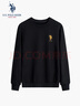 U.S. POLO ASSN.衛衣男秋季圓領(lǐng)潮流寬松長(cháng)袖T恤男士休閑上衣男裝 藏藍色 XL  曬單實(shí)拍圖