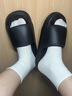果洛菲（GUOLUOFEI）踩屎感eva拖鞋男女夏季浴室洗澡大碼防滑男士涼拖鞋 黑色 42-43 曬單實拍圖
