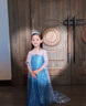 G.DUCKKIDS小黃鴨冰雪奇緣愛莎公主裙女童連衣裙夏季兒童艾莎裙子六一表演服 艾莎公主裙 110 尺碼4~5歲【100-110cm】 曬單實(shí)拍圖