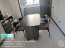 法莎蒂國家補貼霸道總裁意式巖板餐桌椅桌現(xiàn)代輕奢家用餐桌 維克深灰(啞光+全托底板)單桌+伊姆斯椅*4 140x80x75cm 曬單實拍圖