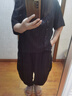 日著原創(chuàng)設(shè)計女裝夏季新款黑色小眾闊腿休閑七分哈倫褲子薄 怪黑現(xiàn)貨 L 曬單實拍圖