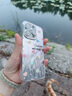 圣圖朗羽紗漸變滿屏愛心適用蘋果16promax手機殼iphone15自帶鏡頭膜11新款14全包高級13清新12防摔保護套 羽紗殼-全包鏡頭膜【草紫色】單殼 iPhone 14 Pro 曬單實拍圖