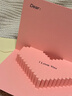UNIGIFT七夕玫瑰花立體情人節(jié)520表白賀卡高顏值情侶表白禮物代手寫卡片 粉色愛心 曬單實(shí)拍圖