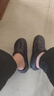 特步（XTEP）洞洞鞋男拖鞋外穿男士情侶厚底休閑運(yùn)動(dòng)涼鞋男 A457 黑 42-43 曬單實(shí)拍圖