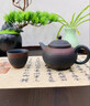 洛湘高檔輕奢紫陶茶具套裝辦公家用陶瓷紫砂壺蓋碗茶杯整套泡茶器禮品 10頭紫陶茶具蓋碗套裝 曬單實(shí)拍圖