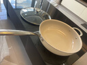 紅廚有鈦炒鍋不粘鍋平底煎炒鍋無涂層天然陶瓷煎牛排炒菜鍋電磁爐28cm 曬單實(shí)拍圖