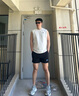 JEEP吉普運動背心男戶外美式休閑2025夏新款寬松無袖純色寬松健身t恤 本白 M 曬單實拍圖