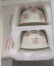 釉下彩可愛卡通碗碟套裝家用高顏值陶瓷碗筷盤餐具 2碗2勺 4件套 曬單實(shí)拍圖