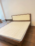 惠尋 京東自有品牌 美式波浪雙人床1.8米x2米實(shí)木床新中式床1.5米家具 床+環(huán)保棕墊 【胡桃色】1.8米x2米(框架結構) 曬單實(shí)拍圖