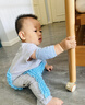 G. DUCKKIDS小黃鴨嬰兒衣服爬行服夏季拖地裝寶寶爬爬服兒童連體衣擦地板防臟 麻灰色短袖9分褲薄 夏 （送護(hù)肘 90cm 90碼（身高75-83厘米，19- 曬單實(shí)拍圖