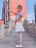 班尼路童裝女童裙子夏季兒童半身裙2025年新款洋氣學(xué)院風(fēng)短裙JK百褶裙 淺紫 BNL圓圈貓咪紫QS 110 曬單實拍圖