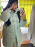 鴨鴨中長款羽絨服女2025冬季新款時尚休閑潮流保暖連帽韓版小個子外套 藕粉色 M (建議110-130斤) 曬單實拍圖